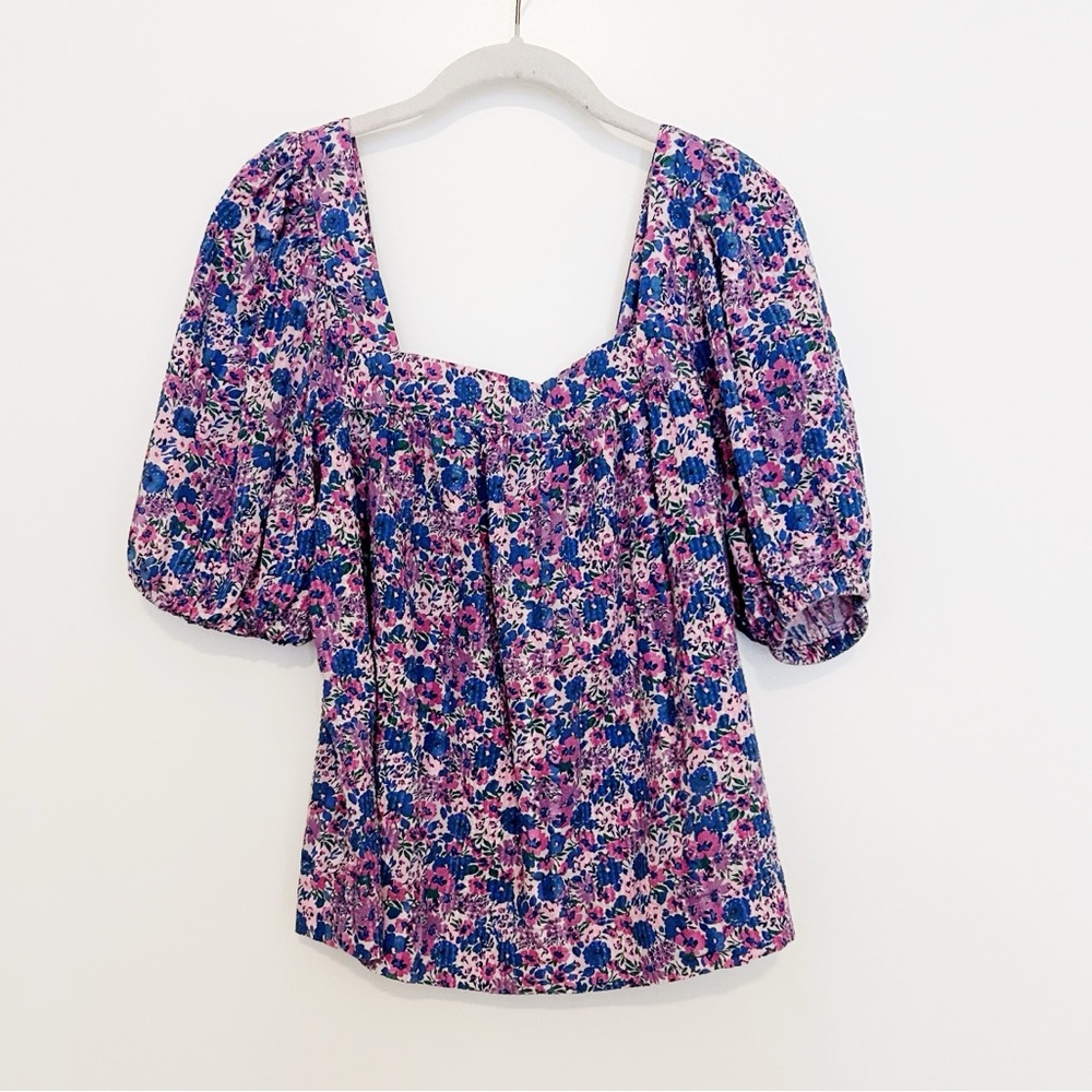 🍉 Vineyard Vines Floral Square Neck Blouse